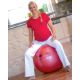Mise en situation Ballon Rouge de Gymnastique ou Swiss Ball SECUREMAX 45 cm - Exercices Pilates - Matériel Pilates 