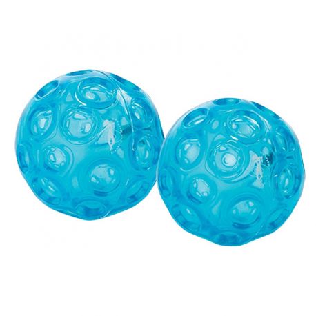 Mini balles Franklin®, la paire 7 cm bleu transparent | Balles Franklin® | Pilates.fr