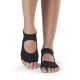 Chaussettes Pilates Toesox® Half Toe Bellarina noir vue de face