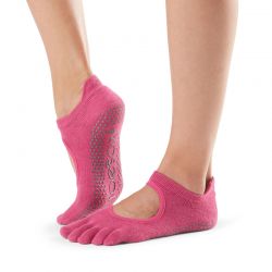 Chaussettes Pilates Toesox® Full Toe Bellarina Raspberry