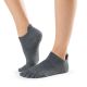 Chaussettes Pilates Toesox® Full Toe Lowrise Charcoal Grey