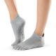 Chaussettes Pilates Toesox® Full Toe Lowrise Heather Grey