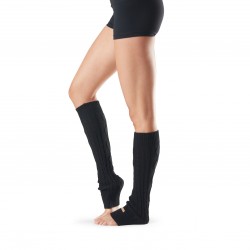 Leg Warmers Knee High Black One Size