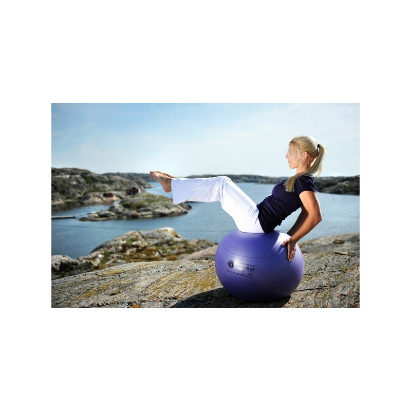 Mise en situation Ballon de Gymnastique ou Swiss Ball SECUREMAX 45 cm - Exercices Pilates - Résistant aux chocs