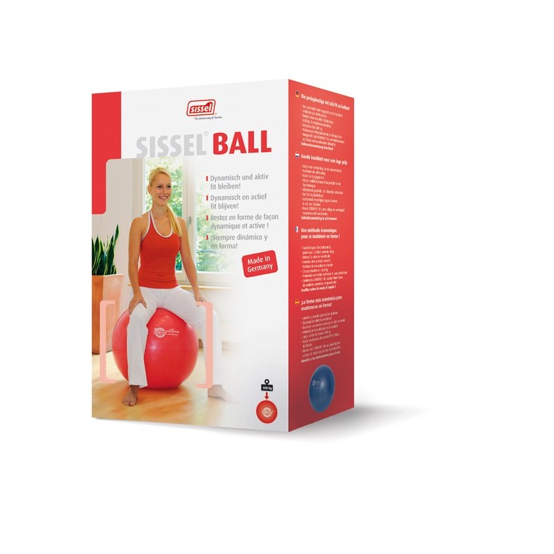Packaging Ballon de Gymnastique ou Swiss Ball SISSEL BALL 55cm - Exercices Pilates - Renforcement Musculaire