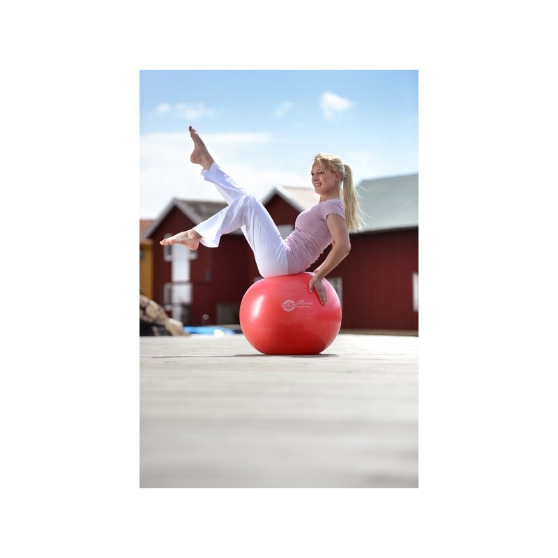Mise en situation Ballon de Gymnastique Rouge ou Swiss Ball SISSEL BALL 55cm - Exercices Pilates - Renforcement musculaire