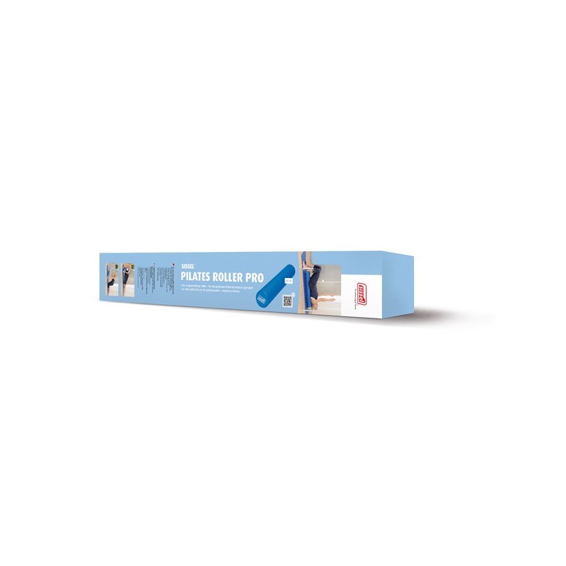 Packaging Pilates Roller Pro 100 cm bleu - Rouleau de mousse pour Renforcement Musculaire - Exercices Pilates - Résistant à l'ef