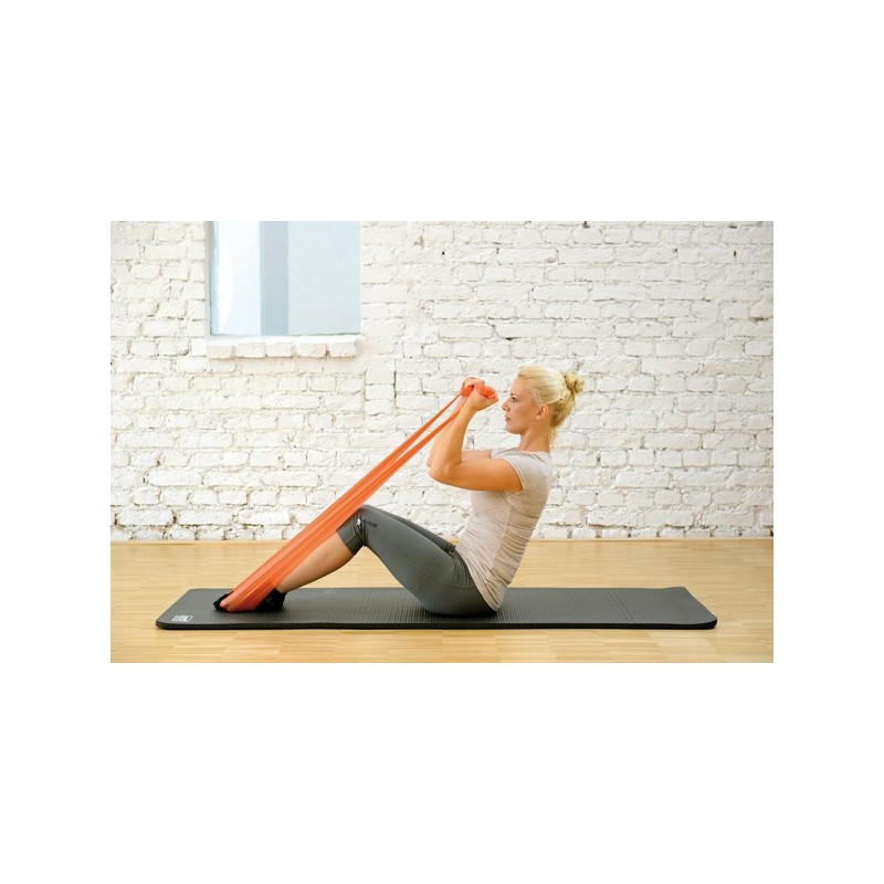 Mise en situation Fun active band Orange - Exercices Fitness et Gymnastique - Bande élastique résistante pour Pilates