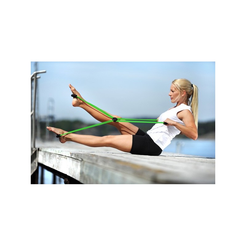 Mise en situation assise Pilates Core Trainer SISSEL® - Elastique résistant pour musculation - Exercices Pilates