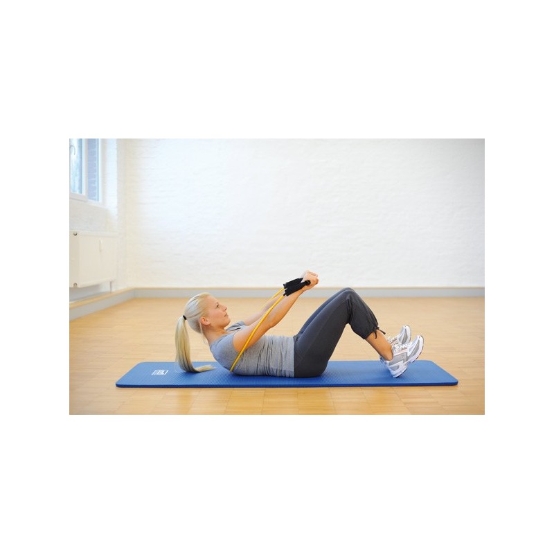 Mise en situation FIT TUBE jaune Souple - Elastique résistant musculation - Exercices Musculation