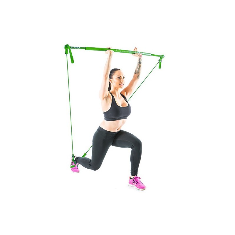 Mise en situation GYMSTICK Vert Original (1 à 10 kg) - Elastique résistant - Fitness - Exercices pilates