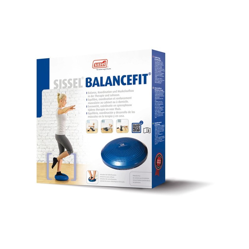 Packaging BALANCEFIT bleu - Plateau Gonflé d'air - Multifonctionnel - Exercices Pilates