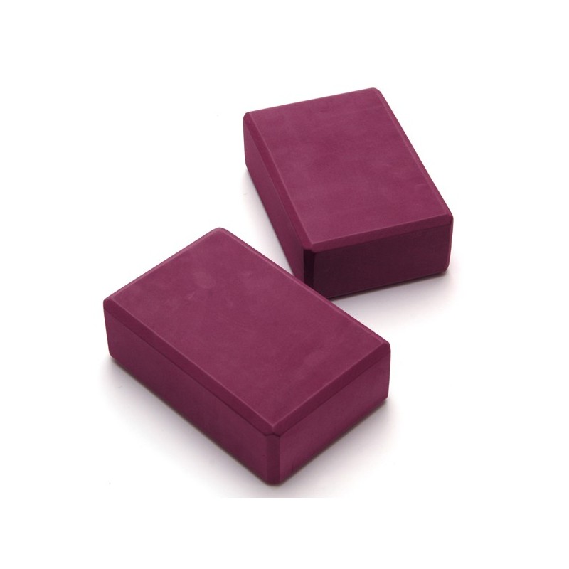 Yoga Bloc bordeaux paire, à l'unité - Bloc de mousse Yoga - Exercices Yoga