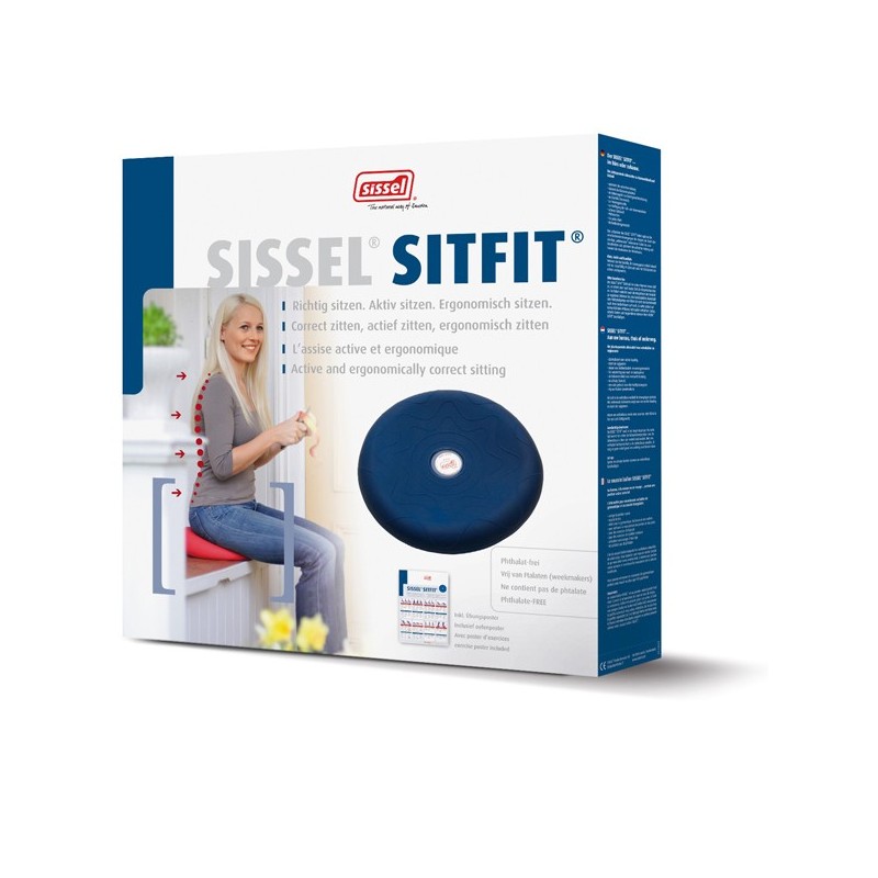 Packaging SITFIT® Rouge 33 cm - Plateau gonflé d'air - Ballon Musculation - Coussin d'assise - Exercices Pilates